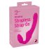 Double2Teaser - strap-on vibrator uden seler (pink)