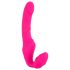 Double2Teaser - strap-on vibrator uden seler (pink)