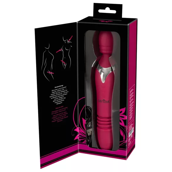 Javida Thrusting - 3i1 massagevibrator (rød)