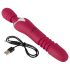 Javida Thrusting - 3i1 masserende vibrator (rød)