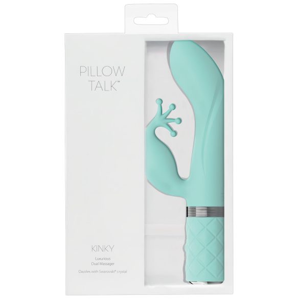 Pillow Talk Kinky - Genopladelig G-punktsvibrator med 2 motorer (turkis)