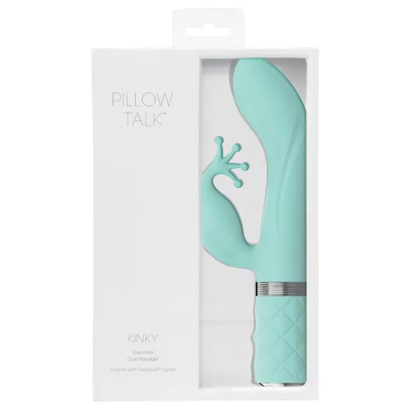 Pillow Talk Kinky - genopladelig G-punktsvibrator med 2 motorer (turkis)