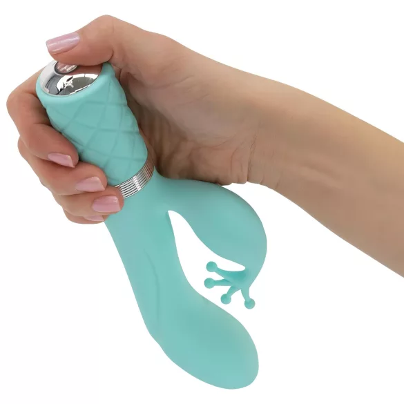 Pillow Talk Kinky - genopladelig G-punktsvibrator med 2 motorer (turkis)
