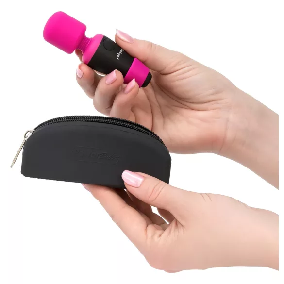 PalmPower - mini wand vibrator - kraftig massage - pink/sort