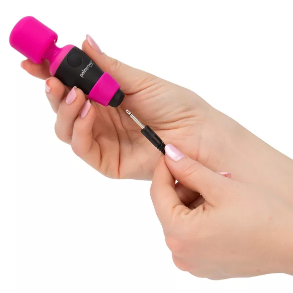 PalmPower - mini wand vibrator - kraftig massage - pink/sort