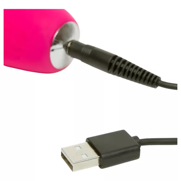 Happyrabbit - rabbitvibrator med buet skaft og klitorisarm - vandtæt - pink