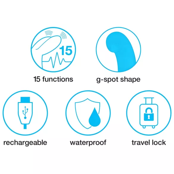 Happyrabbit - G-punkt vibrator - slank model - sort