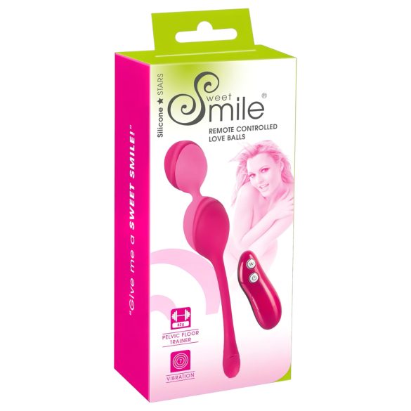 SMILE Love Balls - Radiostyret vibrationsæg - 82g (pink)