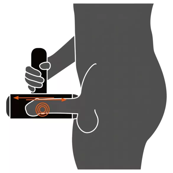 Rebel - masturbator med op/ned bevægelse og vibration - opladelig - sort