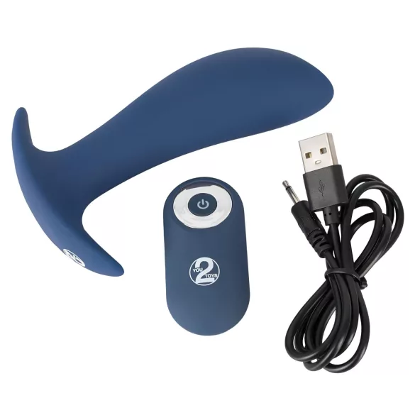 You2Toys - analvibrator med fjernbetjening - genopladelig - blå