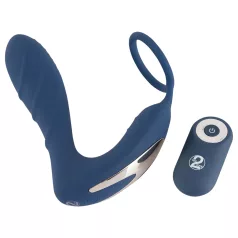 You2Toys - prostata plug med penisring - vibrator - blå