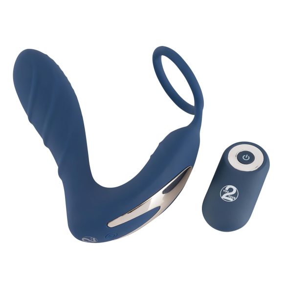 You2Toys Prostata Plug - anal vibrator med penisring (blå)