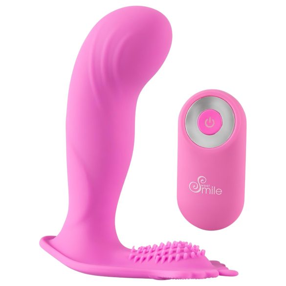 SMILE G-Spot Trusse - genopladelig, trådløs vibrator til påsætning (pink)