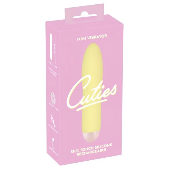 Cuties Mini Gul - genopladelig, silikone dildo (gul)
