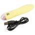Cuties Mini Gul - genopladelig, silikone dildo (gul)