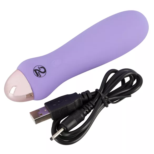 You2Toys - Cuties Mini Purple - genopladelig silikonestavvibrator (lilla)