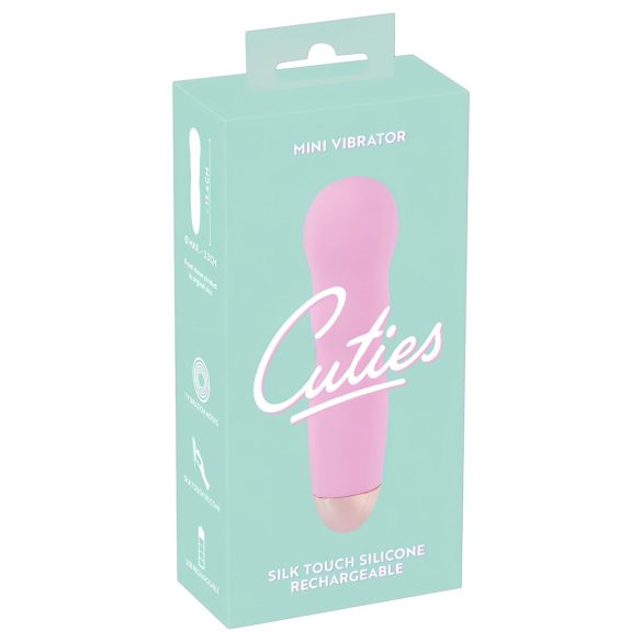Cuties Mini Rose - bølget genopladelig vibrator (pink)