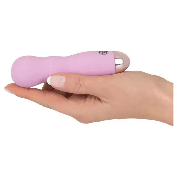 You2Toys - Cuties Mini Rose - genopladelig, bølget vibrator (pink)