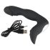 Rebel - genopladelig prostata vibrator med penisform (sort)