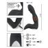 Rebel - genopladelig prostata vibrator med penisform (sort)