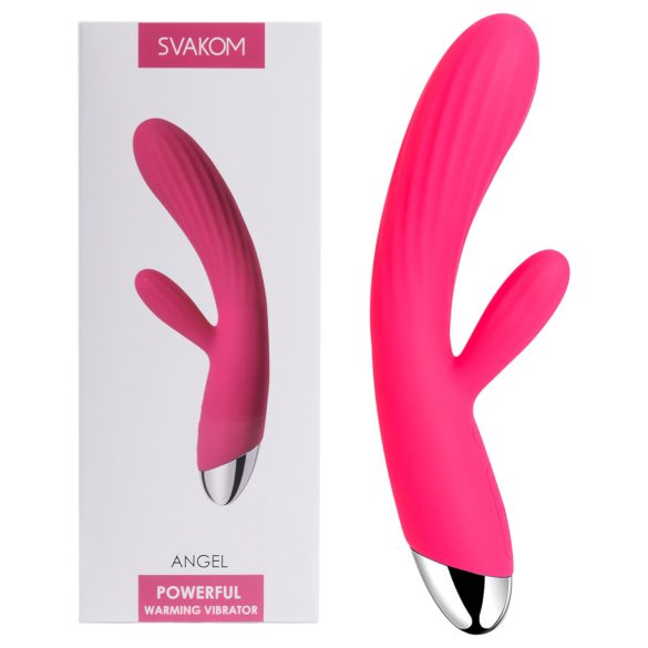 Svakom Angel - Vandtæt, opvarmet klitorisvibrator med arm (rød)