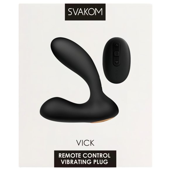 Svakom Vick - vandtæt prostata- og G-punktsvibrator (sort)