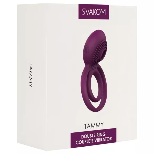 Svakom Tammy - vibratorisk penisring med kugler - genopladelig - lilla
