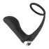 Black Velvets - analvibrator med penisring - sort