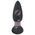 Sort Velvet - roterende perleanus vibrator (sort)