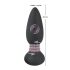 Sort Velvet - roterende perleanus vibrator (sort)