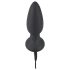 Sort Velvet - roterende perleanus vibrator (sort)