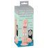 Medicinsk skubbe- og roteringsvibrator med sugekop (naturlig)
