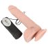 Medicinsk skubbe- og roteringsvibrator med sugekop (naturlig)