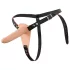You2Toys - strap-on vibrator med rem - opladelig - natur