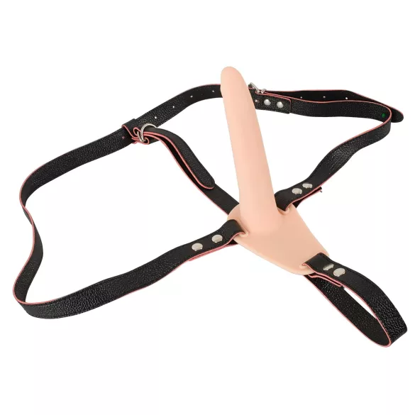 You2Toys - strap-on vibrator med rem - opladelig - natur