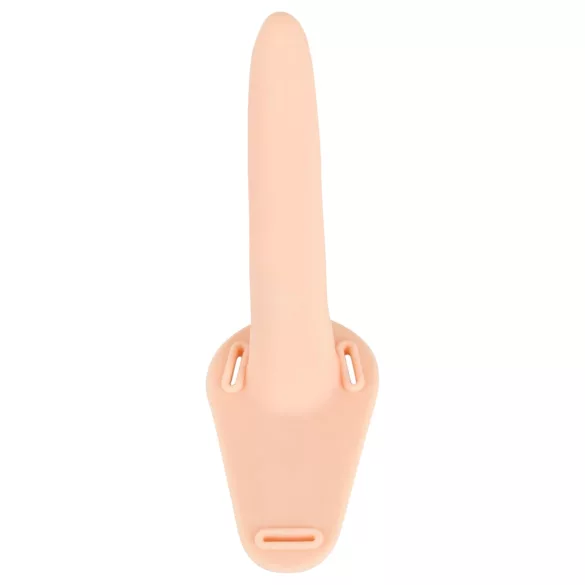 You2Toys - strap-on vibrator med rem - opladelig - natur