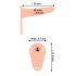 You2Toys - Strap-On - genopladelig, justerbar vibrator (natur)