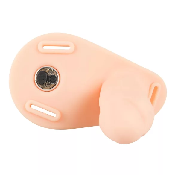 You2Toys - Strap-On - påspændelig dobbelt vibrator (hudfarvet)