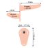 You2Toys - Dobbelt Strap-On Vibrator (Natur)