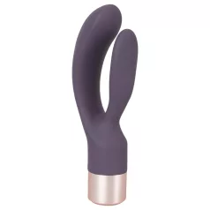   You2Toys Elegant Double - rabbit vibrator med klitorisarm - genopladelig lilla
