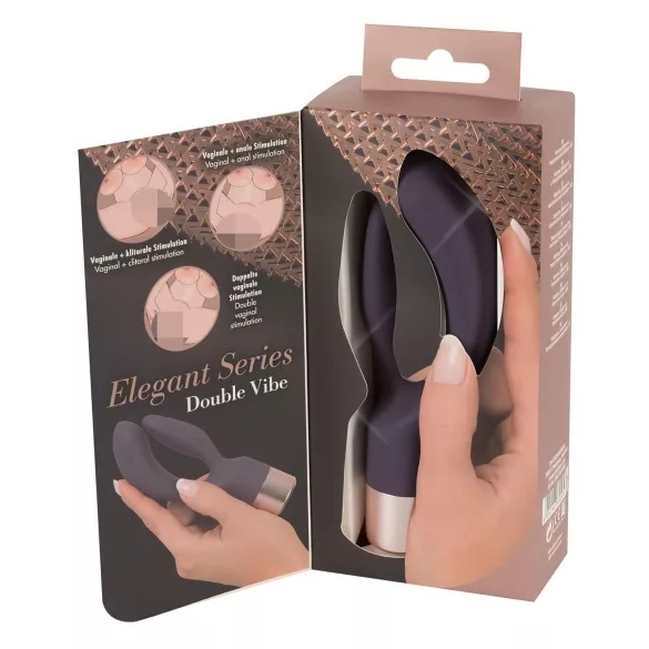 You2Toys Elegant Double - rabbit vibrator med klitorisarm - genopladelig lilla