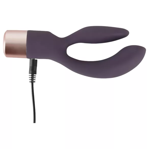 You2Toys Elegant Double - rabbit vibrator med klitorisarm - genopladelig lilla