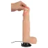 Nature Skin - realistisk vibrator med roterende dildo - hudfarvet