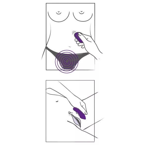 SMILE - trussevibrator med fjernbetjening - genopladelig - lilla