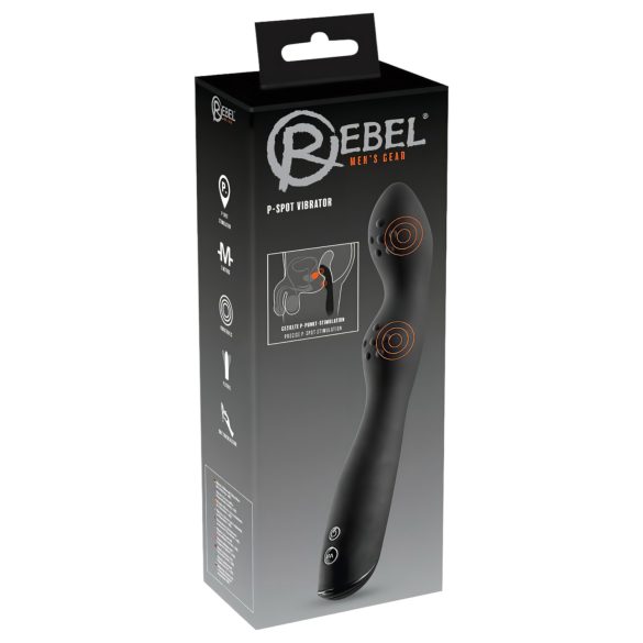 Rebel P-Spot - Dobbeltmotor prostata-vibrator (sort)