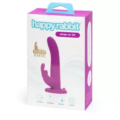 Happyrabbit - strap-on vibrator med kanin - lilla