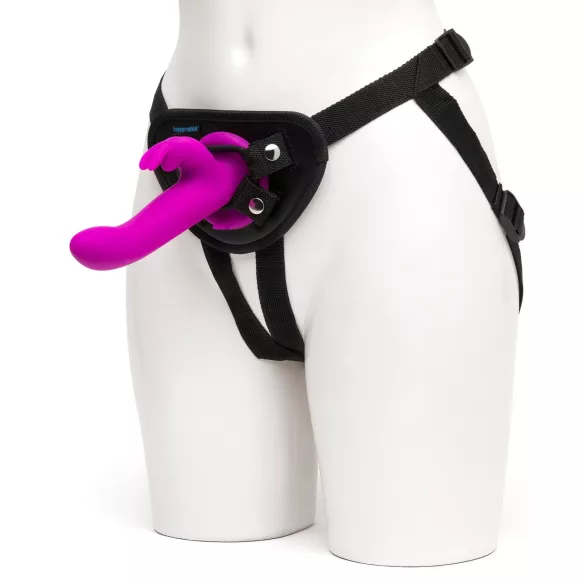 Happyrabbit - strap-on vibrator med kanin - lilla