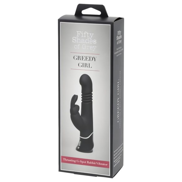Gråtoner: Greedy Girl - Skubbende vibrator (sort)