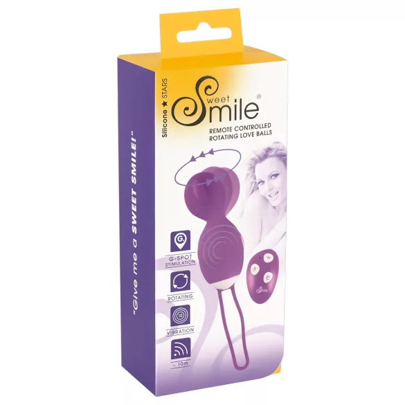 SMILE - vibrerende æg med rotation - lilla