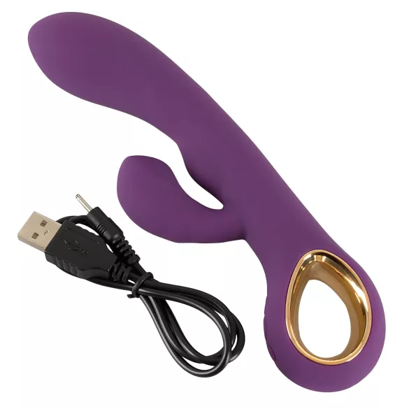 You2Toys - rabbitvibrator med klitorisstimulator - genopladelig - lilla